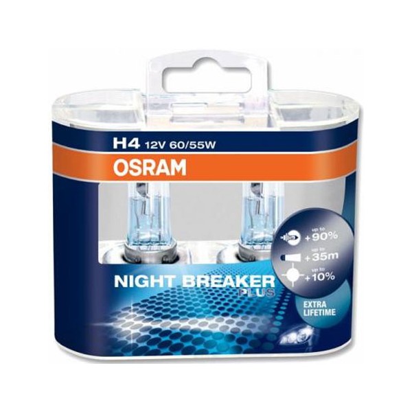 Osram Night Breaker Plus H4 12v 60/55w 1Pair