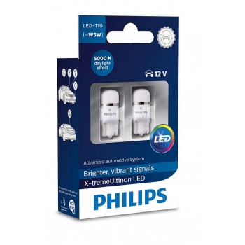 Philips X-treme Ultinon LED T10 6000K 12V 1 PAIR