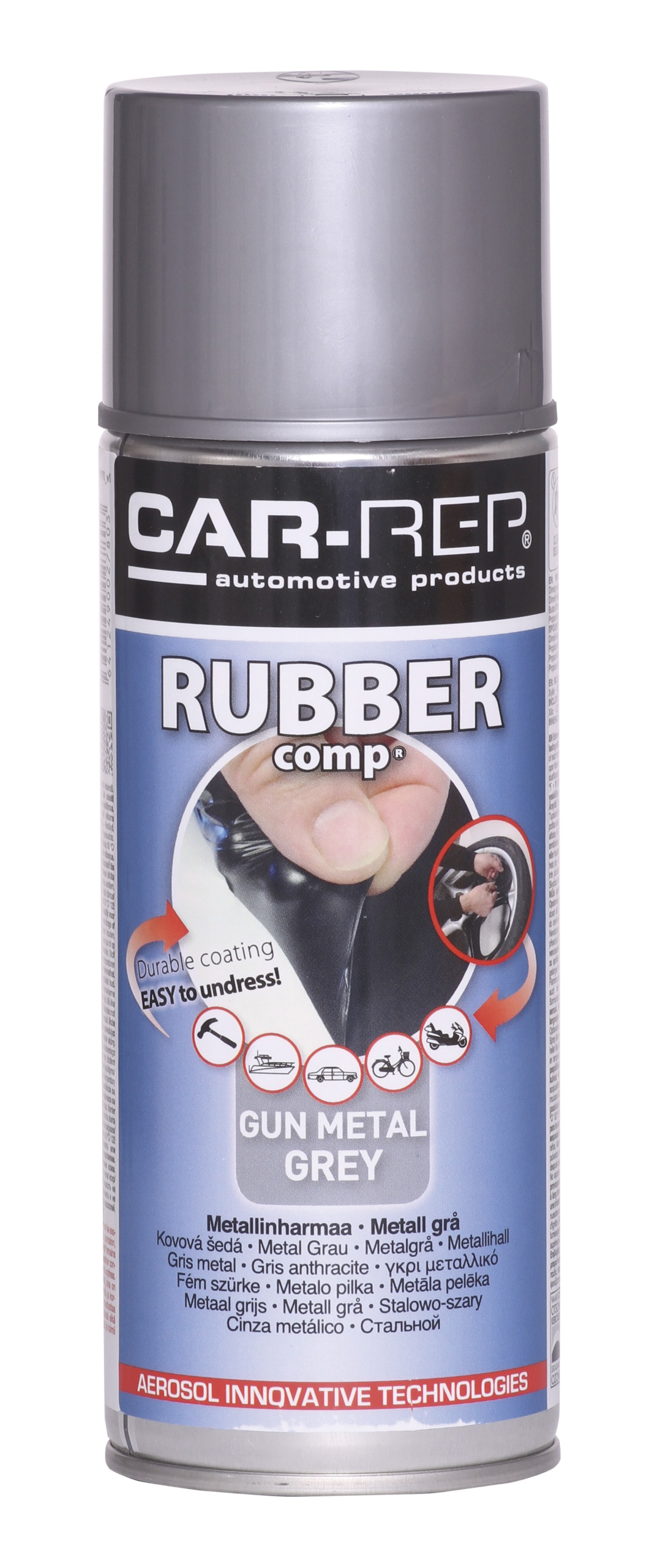 Car Rep Rubber comp rubberized spray paint Gun Metal Grey